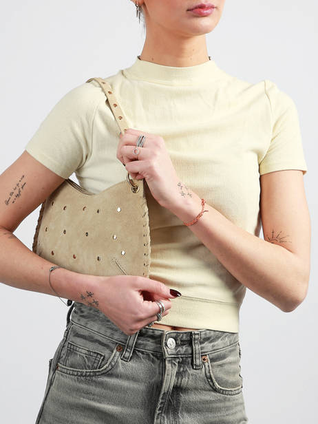 Sac Porté épaule Velvet Milano Beige velvet VE25116 vue secondaire 1