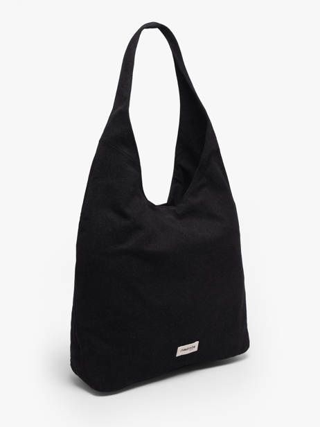 Recycled Cotton Richelieu Hobo Bag Rivedroite Black timeless RICHETIM other view 2