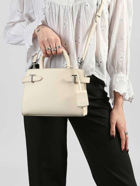 Small Leather Emilie Handbag Le tanneur White emily PB328670 other view 1