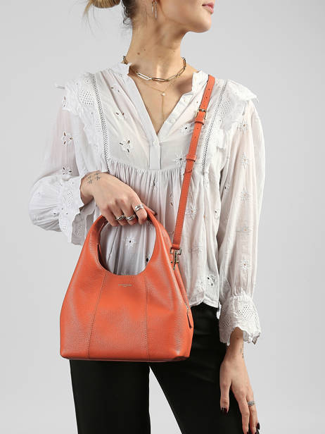 Small Leather Juliette Satchel Le tanneur Orange juliette TJET1000 other view 1