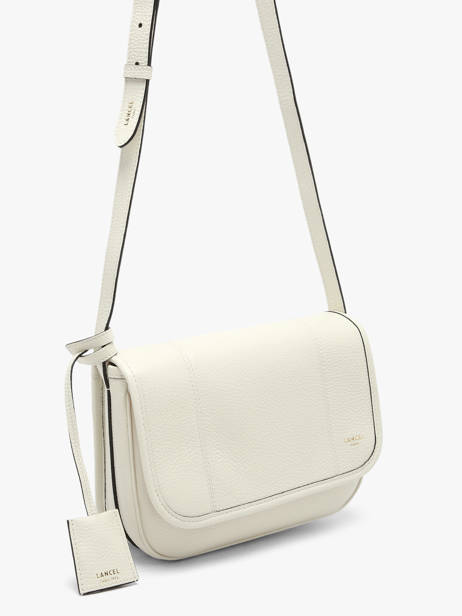 Medium Leather Victoire Crossbody Bag Lancel White victoire A13992 other view 2