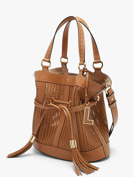 Medium Leather Premier Flirt Ajouré Bucket Bag Lancel Brown premier flirt A14010 other view 1