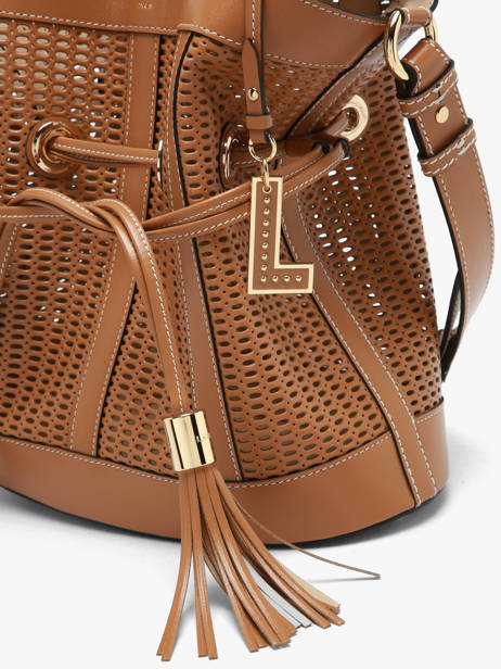 Medium Leather Premier Flirt Ajouré Bucket Bag Lancel Brown premier flirt A14010 other view 2