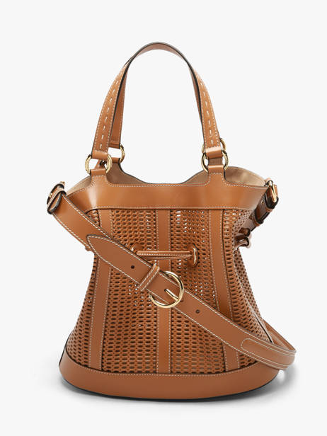 Medium Leather Premier Flirt Ajouré Bucket Bag Lancel Brown premier flirt A14010 other view 4
