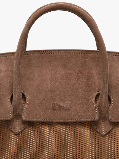 Textured Leather Clara Satchel Nathan baume Brown nathan 2TX other view 2