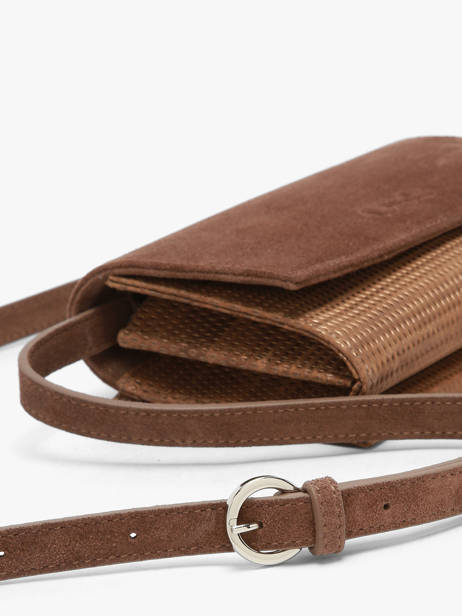 Sac Bandoulière Thelma Cuir Texturé Nathan baume Marron n city 12TX vue secondaire 2