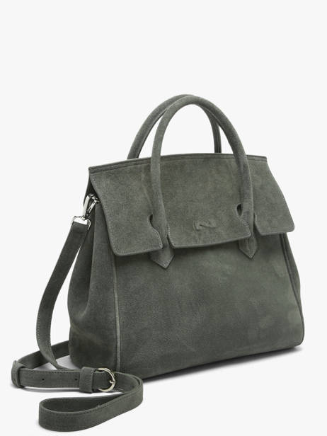 Suede Leather Clara Handbag Nathan baume Green nathan 2S other view 1