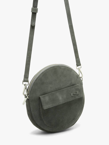 Sac Bandoulière Dorine Cuir Daim Nathan baume Vert nathan 32PS vue secondaire 1