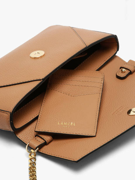Sac Bandoulière Enveloppe Cuir Lancel Marron enveloppe A14024 vue secondaire 4