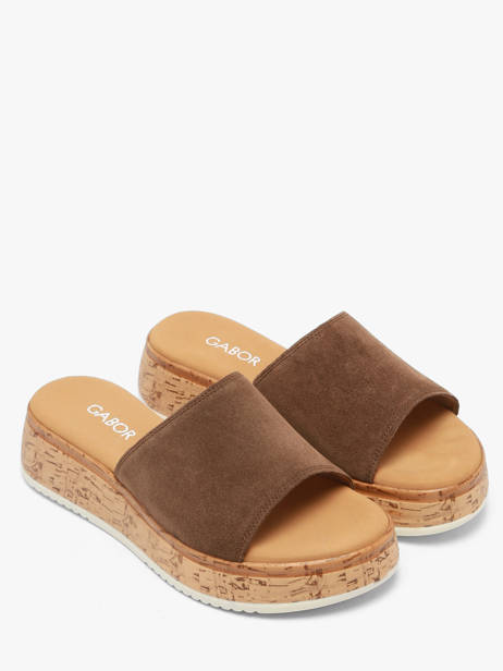 Slippers In Leather Gabor Brown accessoires 41 other view 1