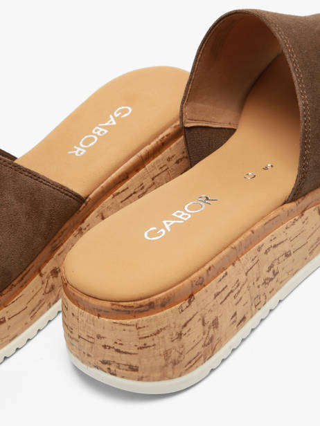 Slippers In Leather Gabor Brown accessoires 41 other view 2