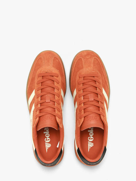 Sneakers In Leather Gola Orange men CMB735UH other view 3