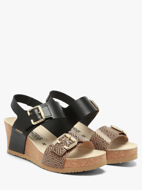 Platform Sandals In Leather Mephisto Black accessoires P5148845 other view 1