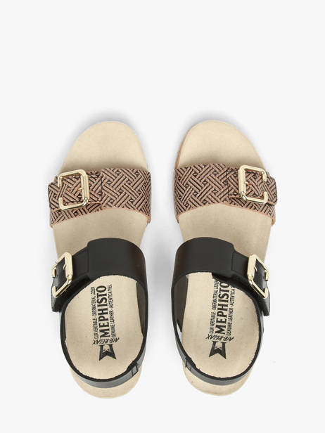 Platform Sandals In Leather Mephisto Black accessoires P5148845 other view 3