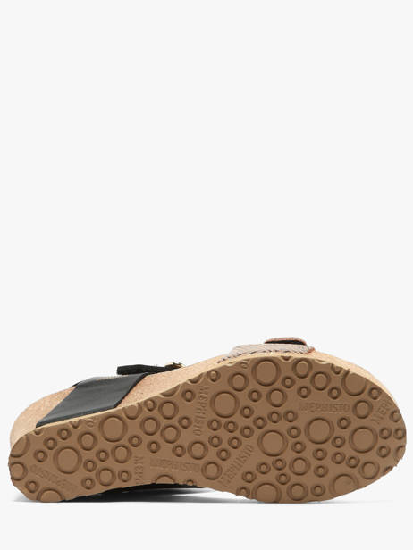 Platform Sandals In Leather Mephisto Black accessoires P5148845 other view 4