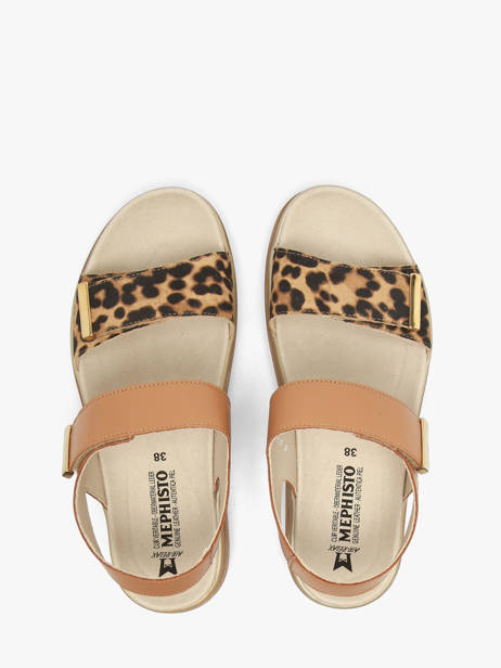 Sandals In Leather Mephisto Brown accessoires P5148854 other view 3