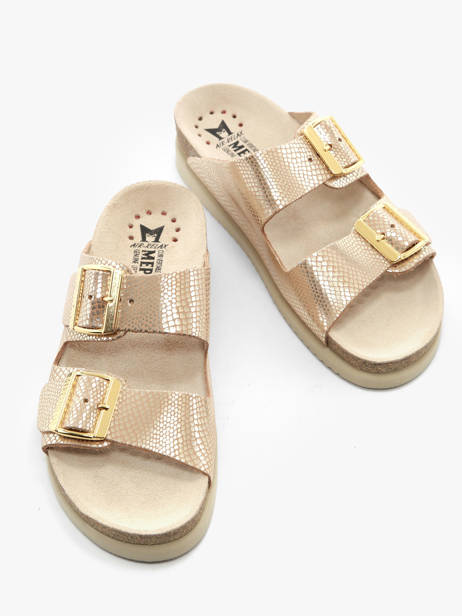 Slippers Hester Havana In Leather Mephisto accessoires P5136749 other view 1