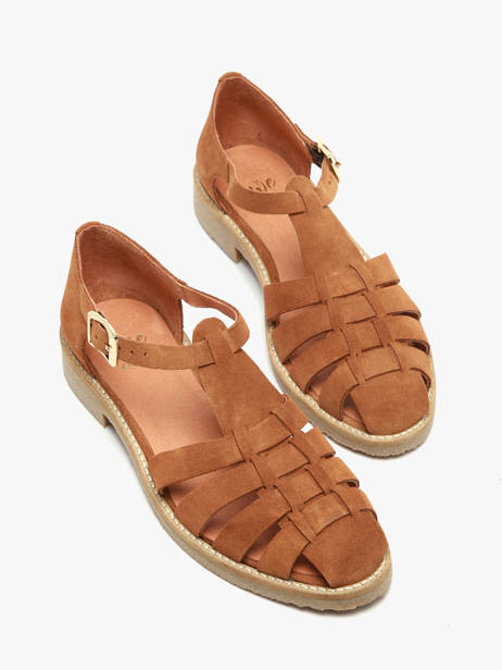 Sandals In Leather We do Brown accessoires 45255A13 other view 1