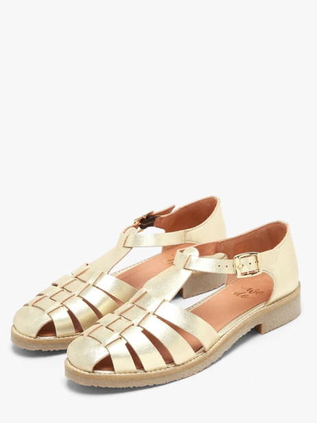 Sandals In Leather We do Gold accessoires 45255A04 other view 1