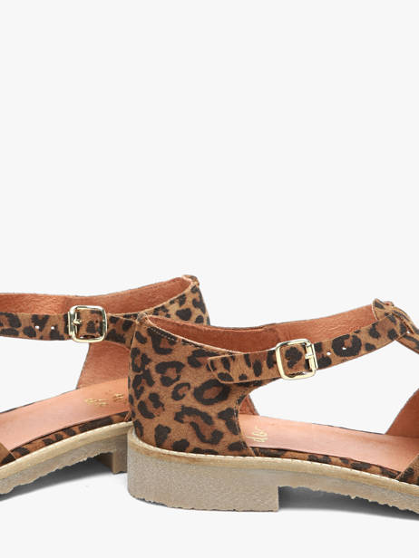 Sandals In Leather We do Brown accessoires 45255A46 other view 2