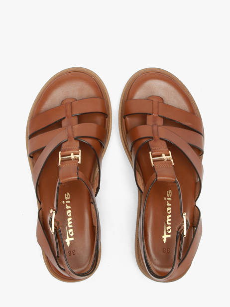 Sandals In Leather Tamaris Brown accessoires 46 other view 3