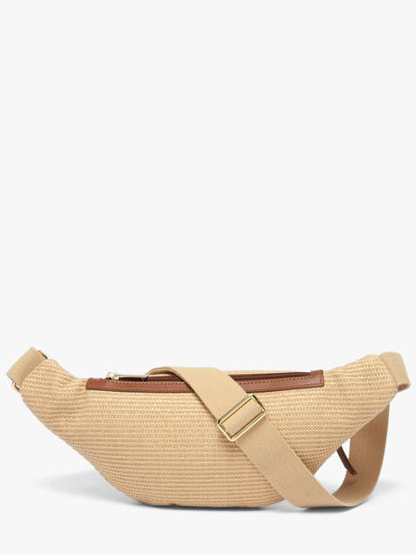 Sac Banane Lancaster Beige mini osier italie 76 vue secondaire 3