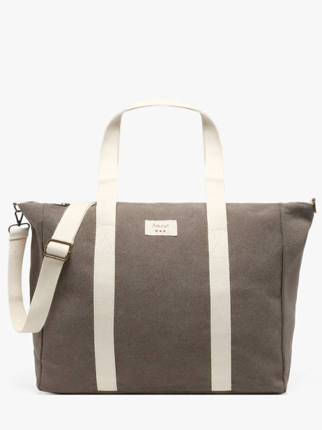 A4 Size Shoulder Bag Amour Toile Cotton Miniprix Gray amour toile 8087