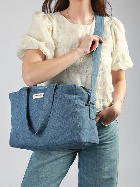 Le City Bag Sauval Coton Recyclé Rivedroite Bleu timeless SAUVATIM vue secondaire 1