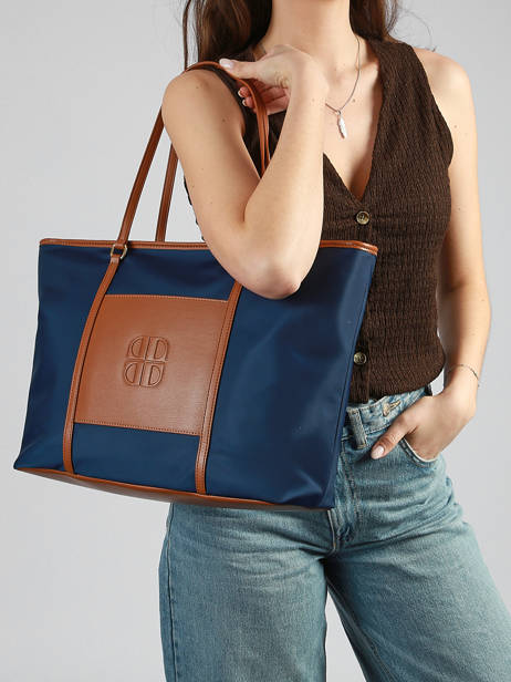 Sac Porté épaule L Fran Nylon Laurent david Bleu ld bags 887 vue secondaire 1