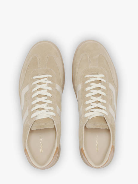 Sneakers En Cuir Gant Beige men CUZIG126 vue secondaire 3