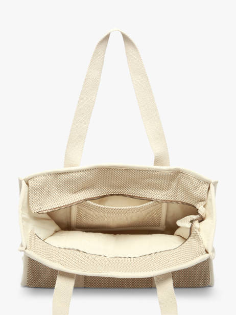 Sac Porté épaule Tressage Coton Hindbag Beige tressage TS vue secondaire 2