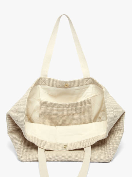 Sac Porté épaule Tressage Coton Hindbag Beige tressage TS vue secondaire 2