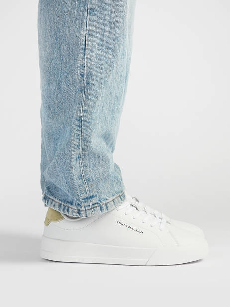 Sneakers In Leather Tommy hilfiger White men 536702X other view 1