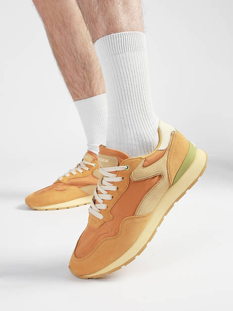 Sneakers City In Leather Hoff Orange men 12602009 other view 1
