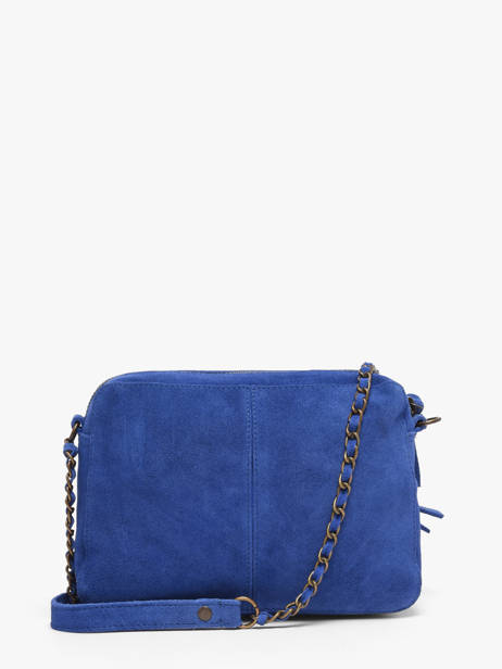 Leather Crossbody Bag Naina Pieces Blue naina 17100639 other view 4