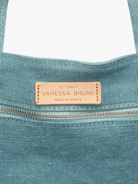 Large Le Cabas Tote Bag Linnen Sequins Vanessa bruno Blue cabas lin 31V40315 other view 3