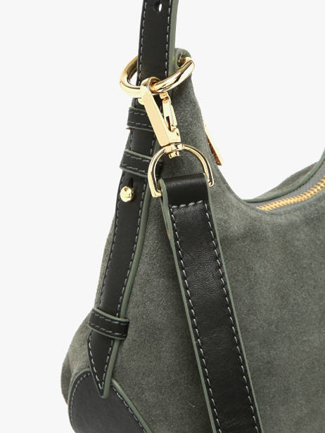 Sac Bandoulière Sam Cuir Daim Nathan baume Vert vogue 4 vue secondaire 3