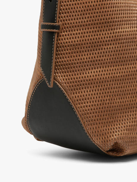 Leather Carrie Texture Shoulder Bag Nathan baume Brown vogue 1TX other view 3