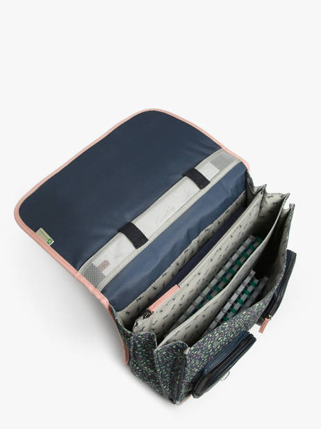 Cartable 3 Compartiments Cameleon Bleu vintage fantasy PBVGCA41 vue secondaire 3