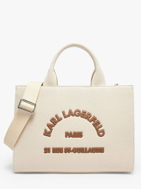 Cotton Rsg Lettering Top-handle Bag Karl lagerfeld Beige rsg B2W50010