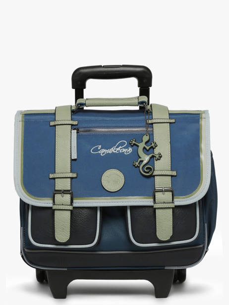 Wheeled Schoolbag 2 Compartments Cameleon Blue vintage urban PBVBCR38