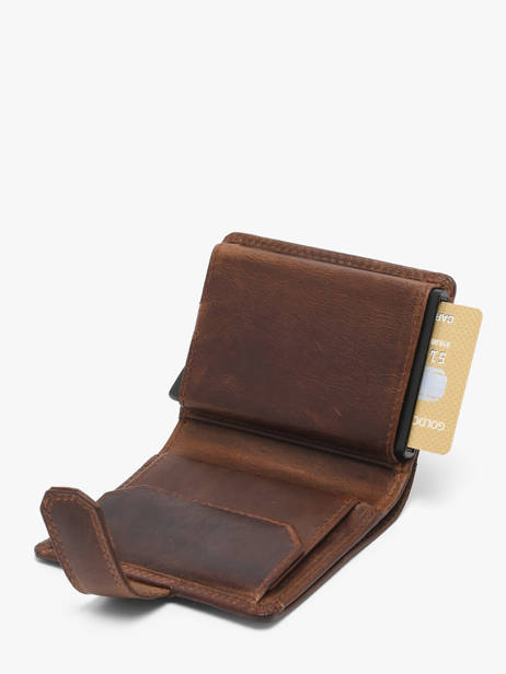 Card Holder With Coin Purse Leather Maverick Brown the original MAVTO063 other view 1