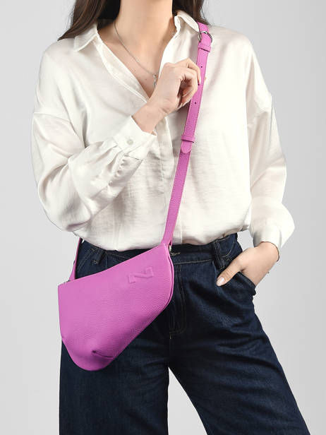Sac Bandoulière City Perle Cuir Nathan baume Rose n city N1811000 vue secondaire 1