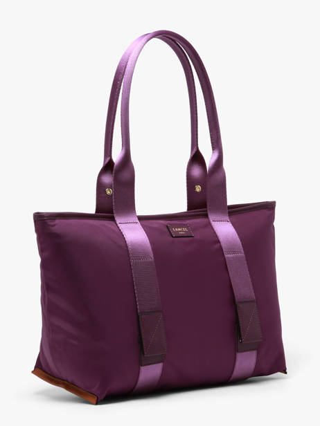 Medium Mistral Rollable Tote Bag Nylon And Leather Lancel Violet mistral A13995 other view 2
