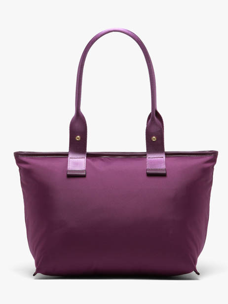Medium Mistral Rollable Tote Bag Nylon And Leather Lancel Violet mistral A13995 other view 5