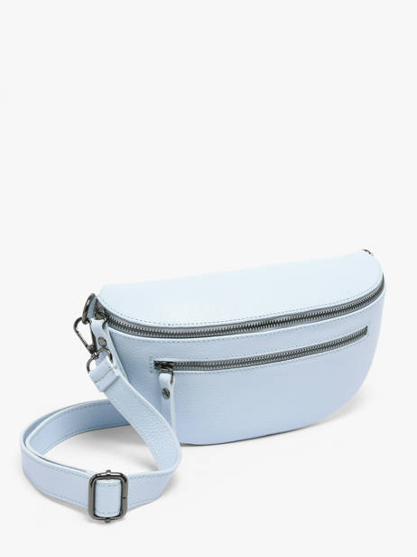 Sac Banane Caviar Cuir Milano Bleu caviar CA23111 vue secondaire 1
