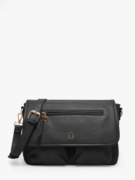 Sac Bandoulière Zip Lulu castagnette Noir zip ALENA