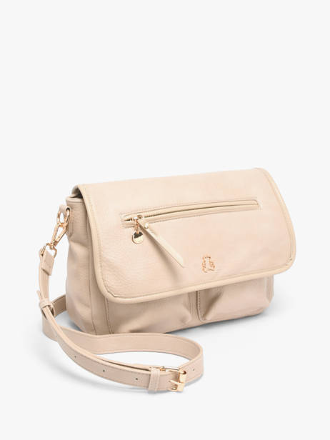 Sac Bandoulière Zip Lulu castagnette Beige zip ALENA vue secondaire 2
