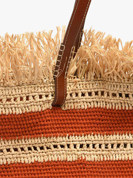 Shoulder Bag Cabas Raphia Raphia Vanessa bruno Red cabas raphia 23V40928 other view 2