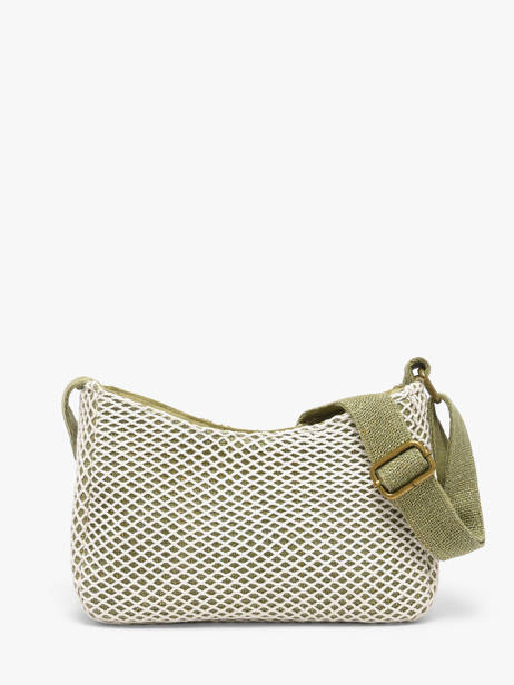 Shoulder Bag Resille Cotton Le voyage en panier Green resille PM942 other view 3